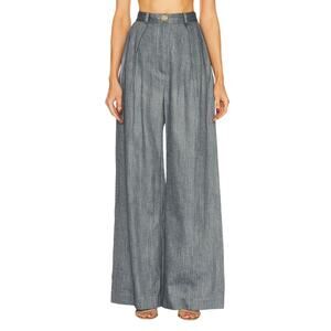 Matthew Bruch Tailored Gray Button Pleated Size 2 Pants